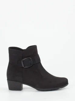 Solidus – Stiefelette aus Nubukleder in Schwarz