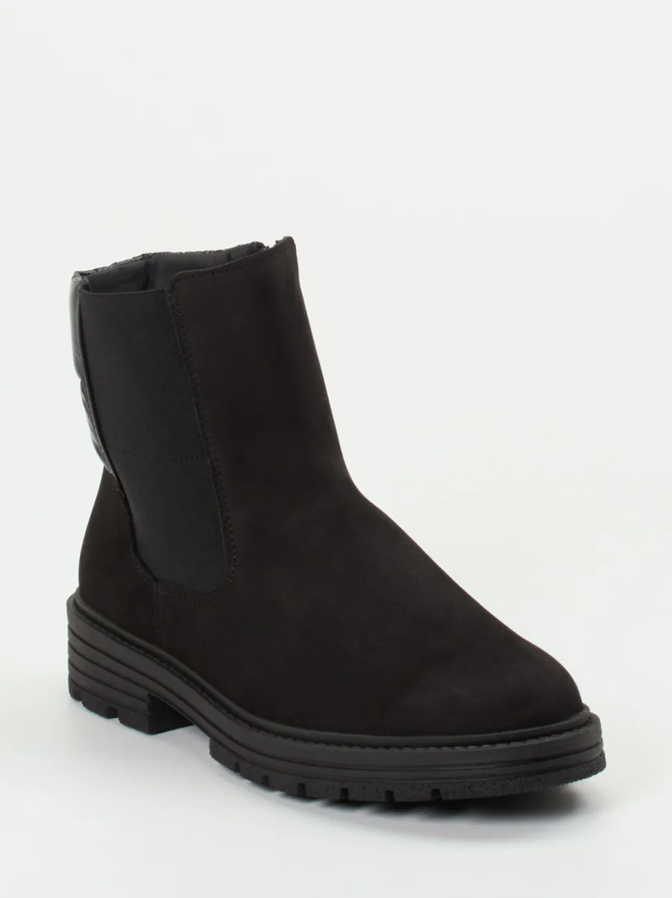 Solidus – Stiefelette aus Nubukleder in Schwarz