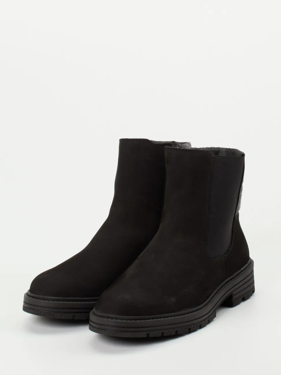 Solidus – Stiefelette aus Nubukleder in Schwarz