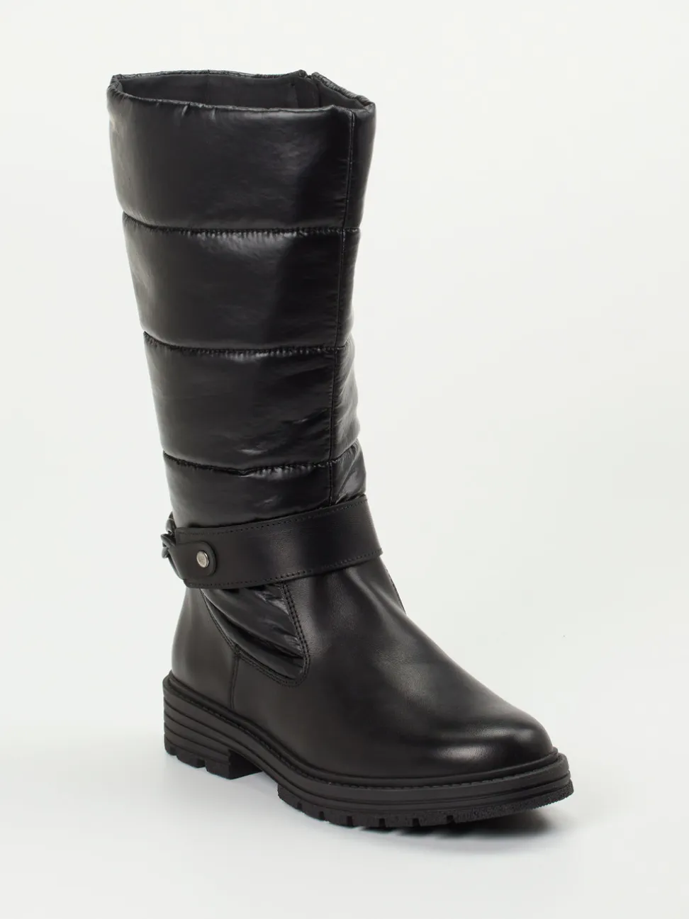 Solidus – Winterstiefel aus Kalbleder und Nylon Schwarz
