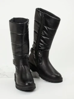 Solidus – Winterstiefel aus Kalbleder und Nylon Schwarz