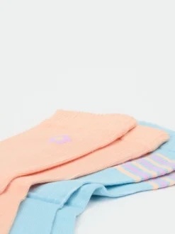 S.Oliver – Crew-Socken aus Textil mit Pastellstreifen