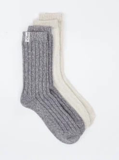 S.Oliver – Freizeitsocken aus Textil in Grau meliert