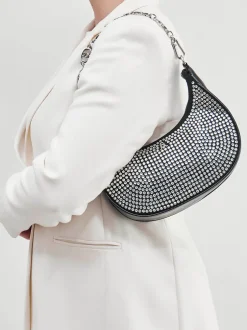 Steve Madden – Baguette Bag aus Synthetik mit Strass