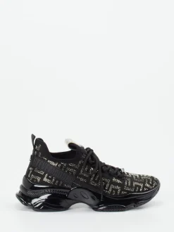 Steve Madden – Chunky Sneaker aus Textil in Schwarz