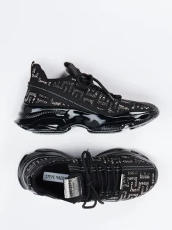 Steve Madden – Chunky Sneaker aus Textil in Schwarz
