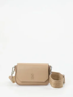 Steve Madden – Crossbody Bag aus Leder in Taupe