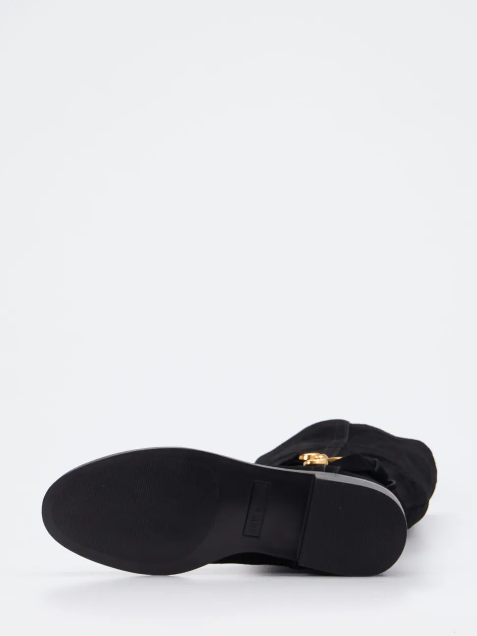 Steve Madden – Kniehohe Stiefel aus Veloursleder schwarz
