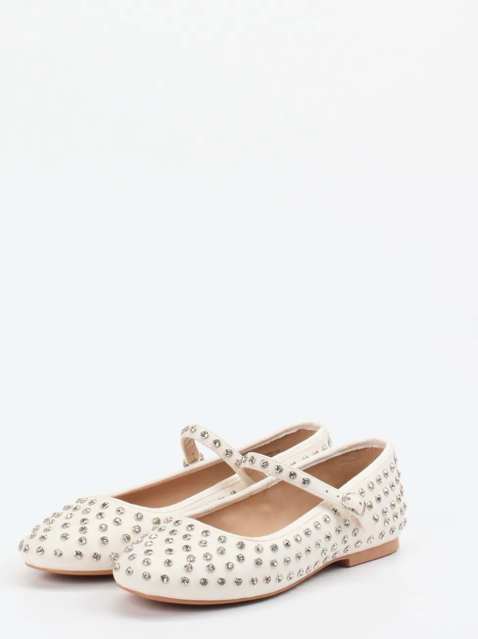 Steve Madden – Mary Jane Ballerinas aus Lederimitat cremeweiß