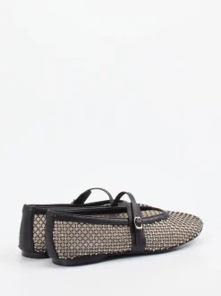 Steve Madden – Mary Jane Flats aus Netzspitze Schwarz