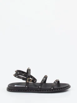 Steve Madden – Riemchensandale aus Lederimitat Schwarz