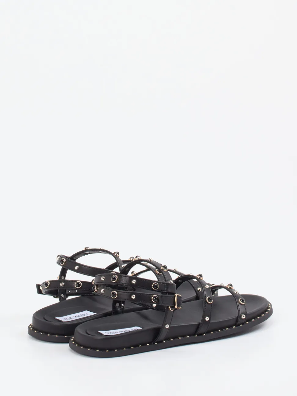 Steve Madden – Riemchensandale aus Lederimitat Schwarz