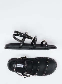 Steve Madden – Riemchensandale aus Lederimitat Schwarz