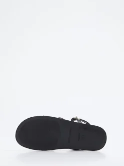 Steve Madden – Riemchensandale aus Lederimitat Schwarz