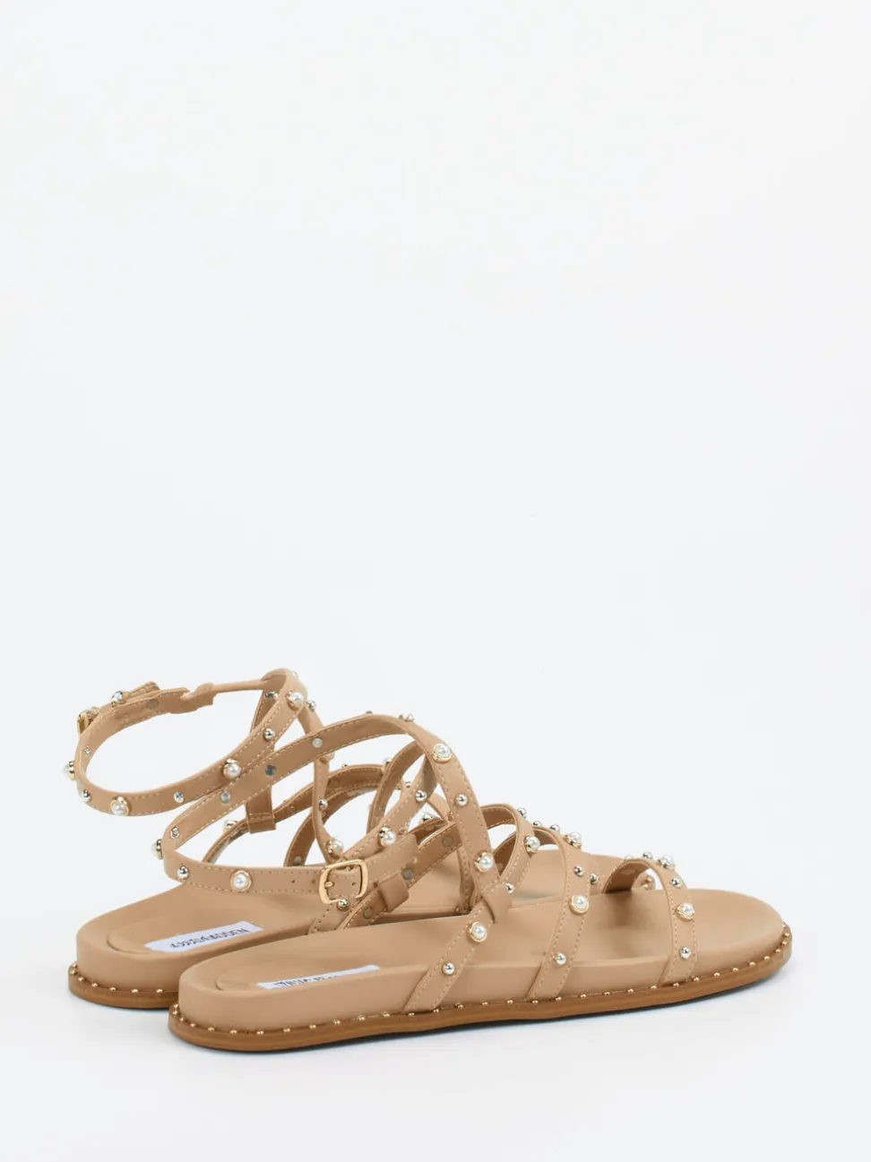 Steve Madden – Riemchensandale aus Lederimitat Beige