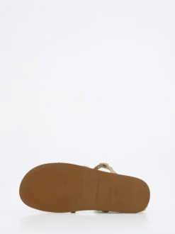 Steve Madden – Riemchensandale aus Lederimitat Beige