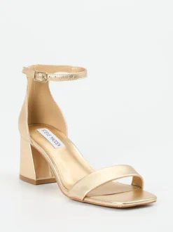 Steve Madden – Sandalette aus Metallicleder goldfarben