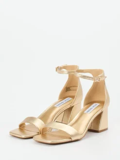 Steve Madden – Sandalette aus Metallicleder goldfarben