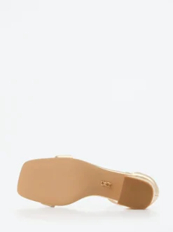 Steve Madden – Sandalette aus Metallicleder goldfarben