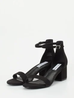 Steve Madden – Sandalette aus Veloursleder Schwarz