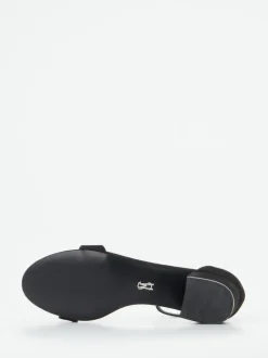Steve Madden – Sandalette aus Veloursleder Schwarz