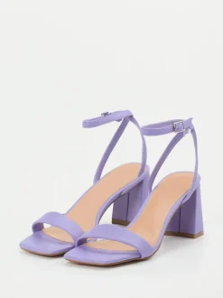 Steve Madden – Sandaletten aus Lederimitat in Flieder