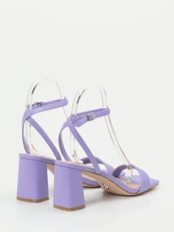 Steve Madden – Sandaletten aus Lederimitat in Flieder