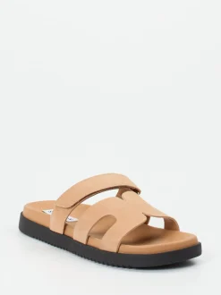 Steve Madden – Slides aus Veloursleder beige