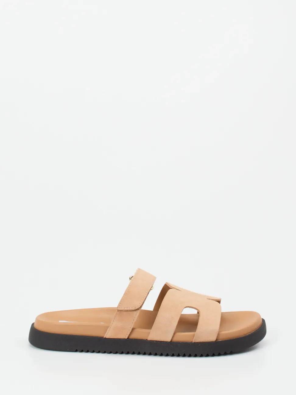 Steve Madden – Slides aus Veloursleder beige