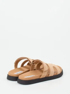 Steve Madden – Slides aus Veloursleder beige