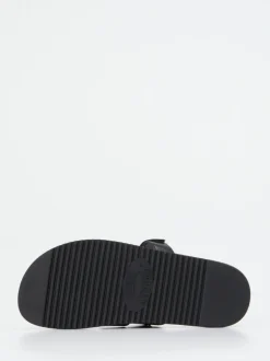 Steve Madden – Slides aus Kalbleder schwarz