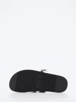 Steve Madden – Slides aus Synthetikleder in Silber