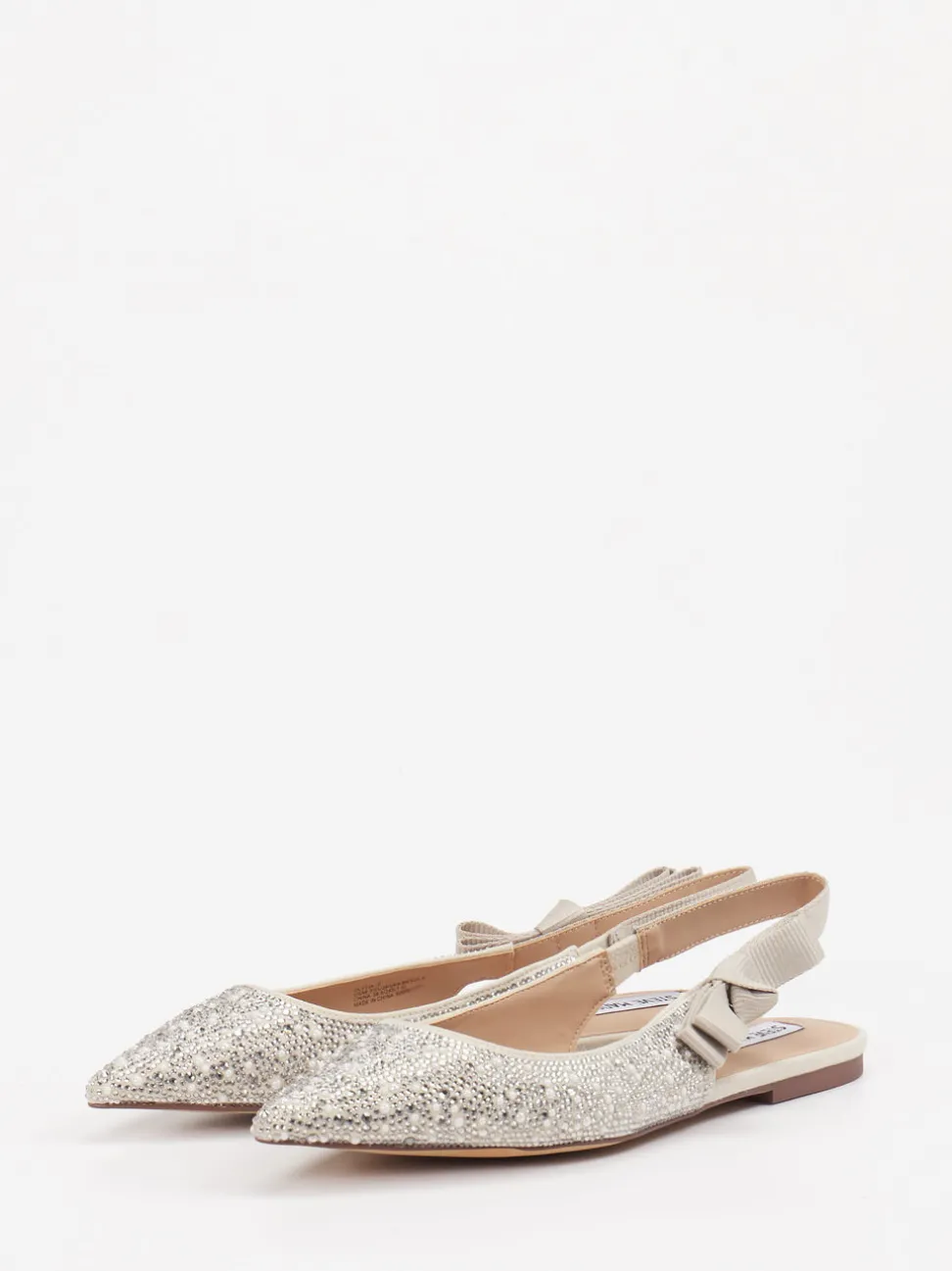Steve Madden – Slingback-Ballerinas aus Textil in Silber