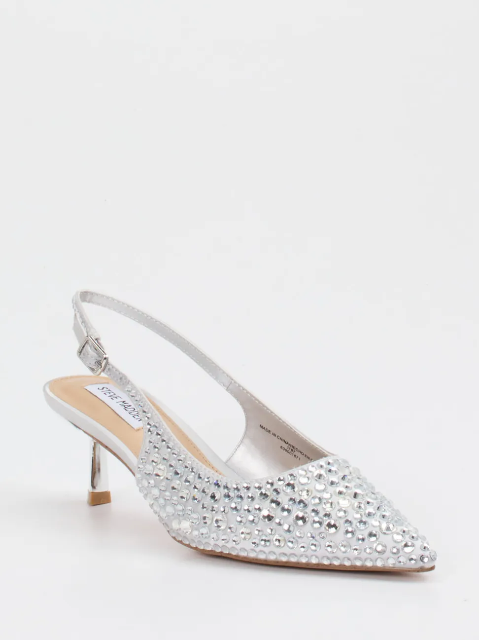 Steve Madden – Slingback-Pumps aus Synthetik in Silber