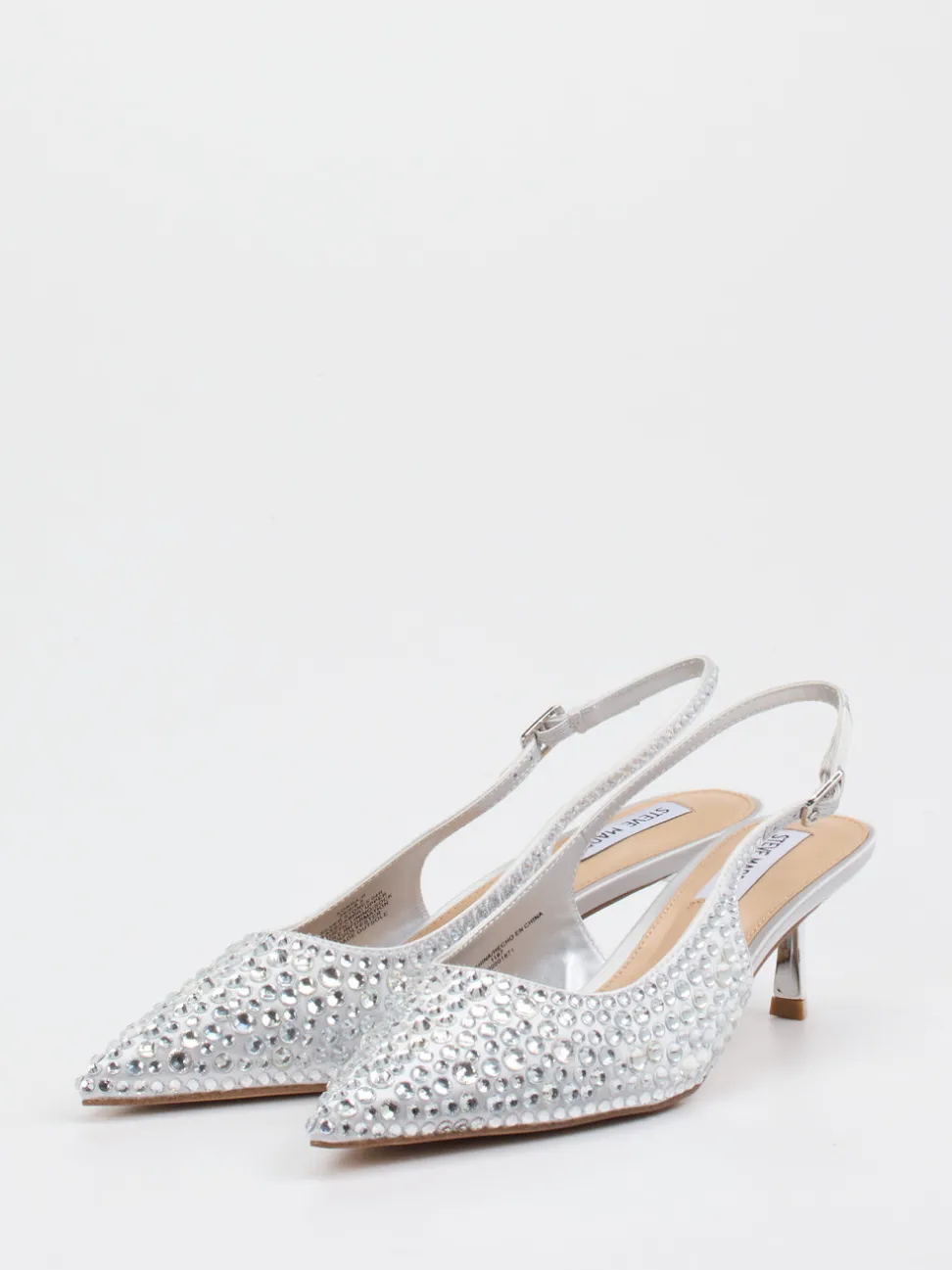 Steve Madden – Slingback-Pumps aus Synthetik in Silber