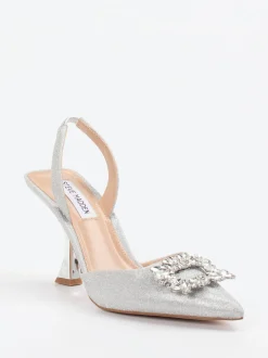 Steve Madden – Slingpumps aus Synthetik in Silber