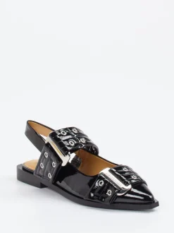 Steve Madden – Slingpumps aus Lackleder in Schwarz