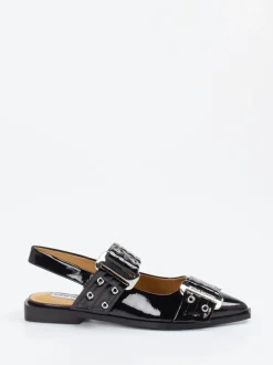 Steve Madden – Slingpumps aus Lackleder in Schwarz
