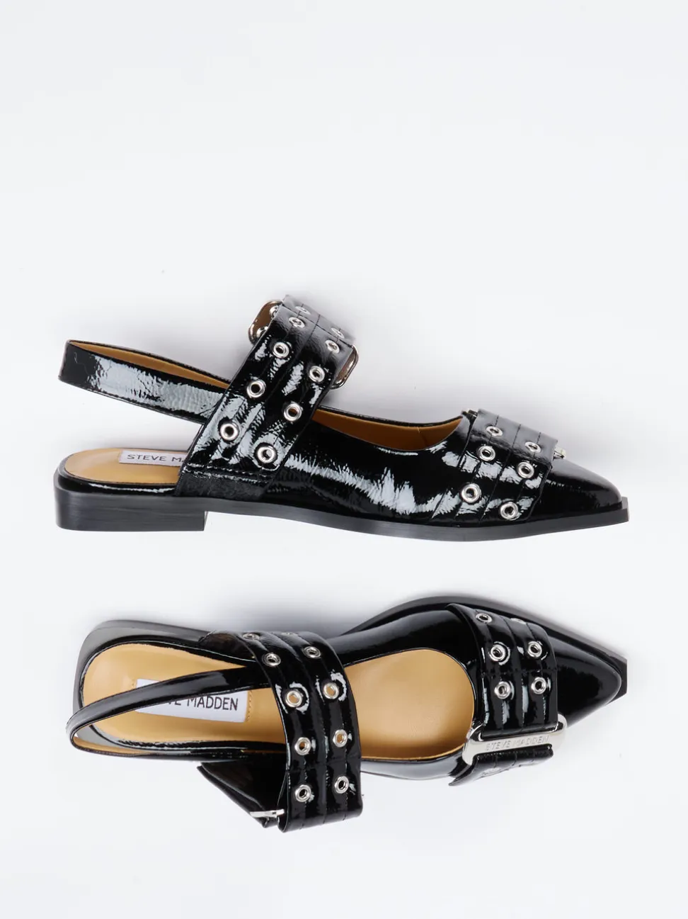Steve Madden – Slingpumps aus Lackleder in Schwarz