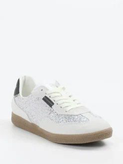 Steve Madden – Sneaker aus Veloursleder und Metallictextil