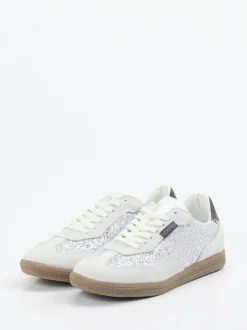 Steve Madden – Sneaker aus Veloursleder und Metallictextil