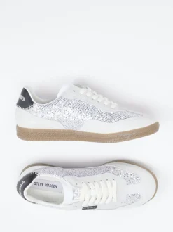Steve Madden – Sneaker aus Veloursleder und Metallictextil