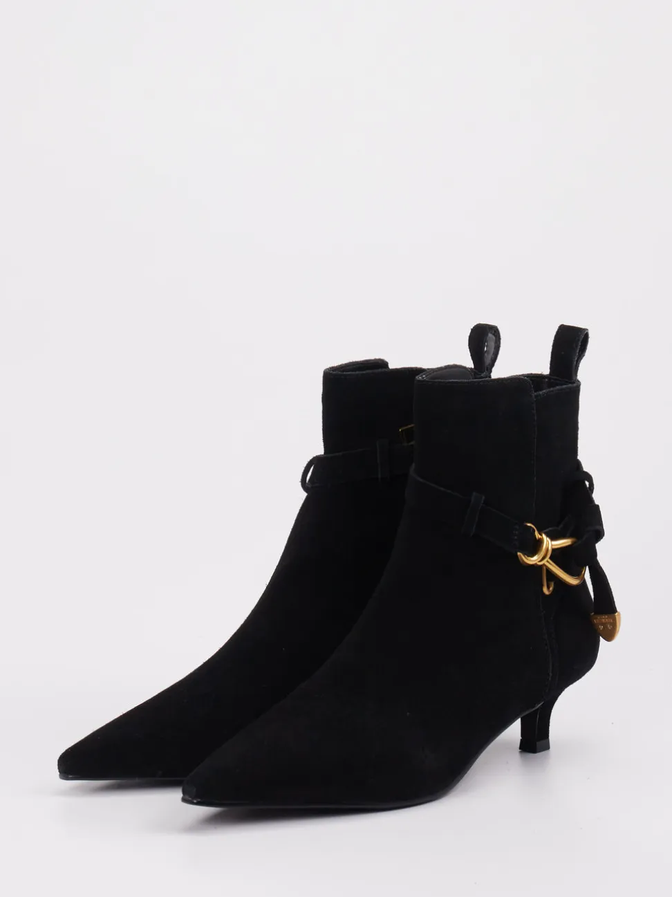 Steve Madden – Stiefelette aus Veloursleder schwarz