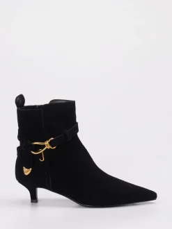 Steve Madden – Stiefelette aus Veloursleder schwarz
