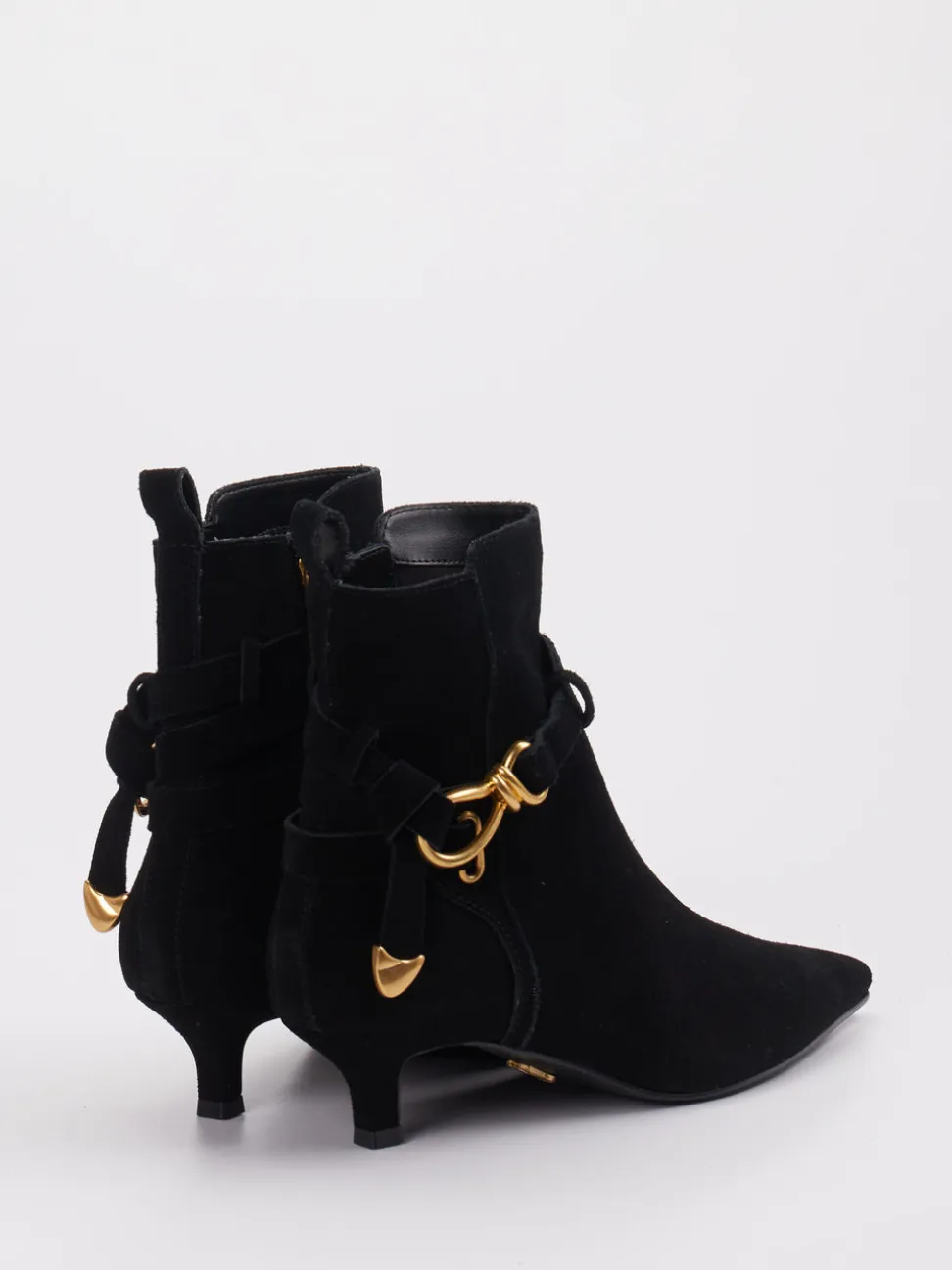 Steve Madden – Stiefelette aus Veloursleder schwarz