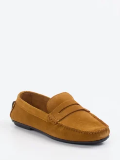 Studio Mode – Loafer aus Veloursleder Cognac
