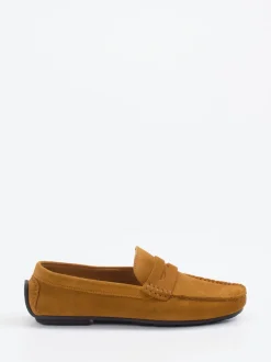 Studio Mode – Loafer aus Veloursleder Cognac