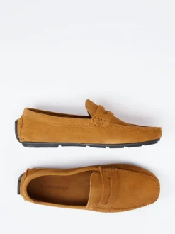 Studio Mode – Loafer aus Veloursleder Cognac