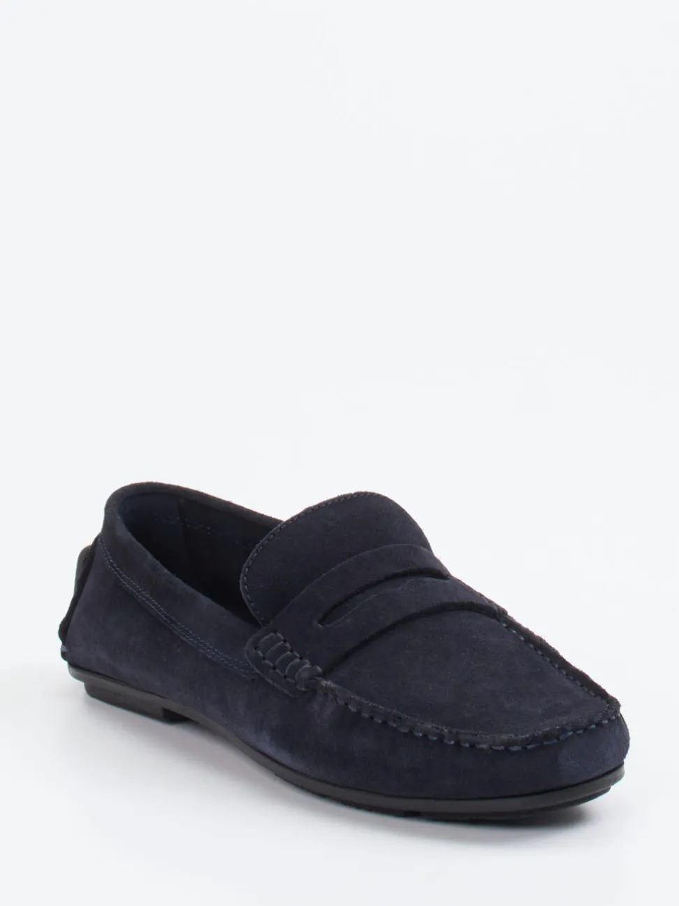 Studio Mode – Slipper aus Veloursleder Dunkelblau