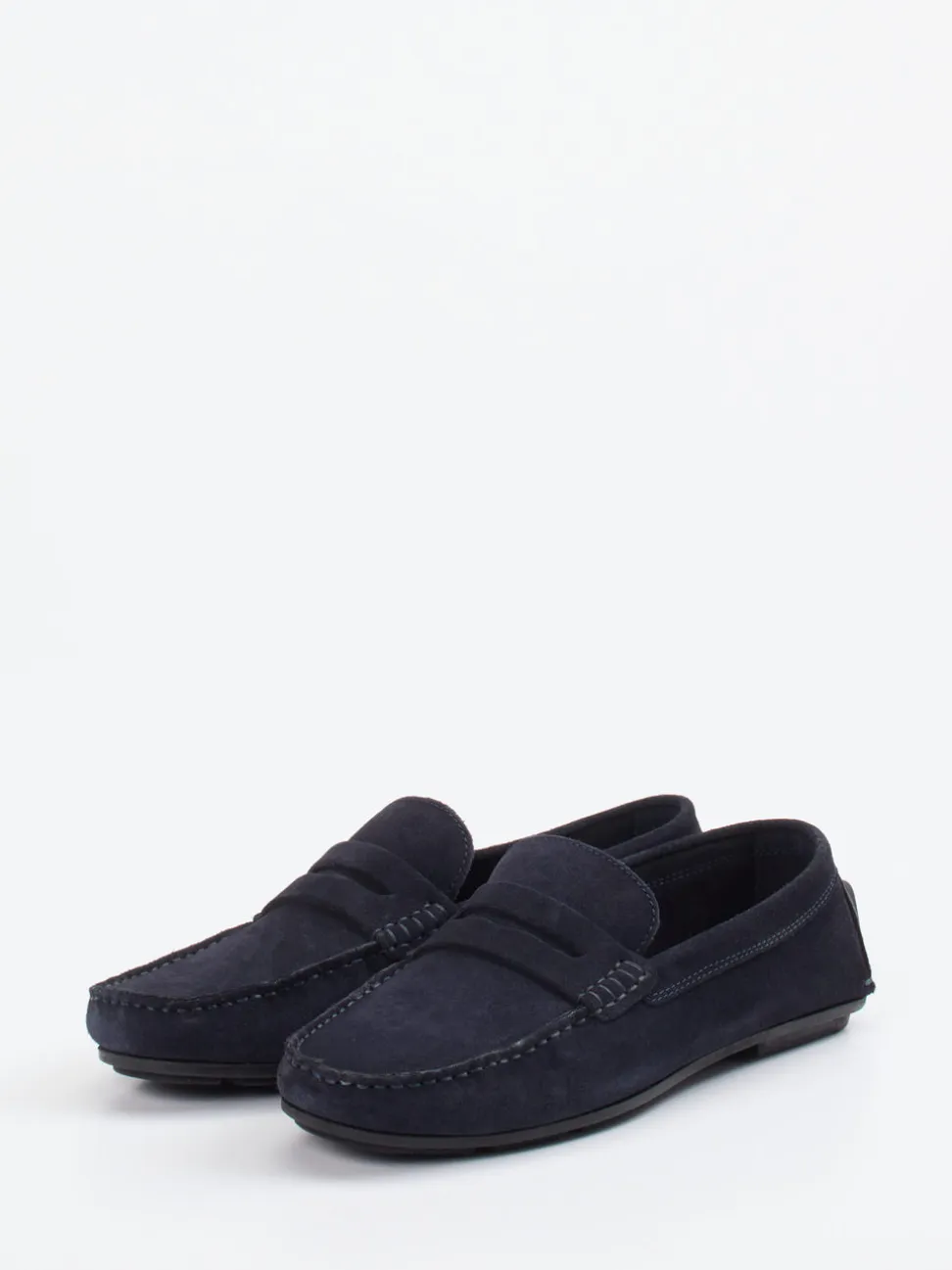 Studio Mode – Slipper aus Veloursleder Dunkelblau